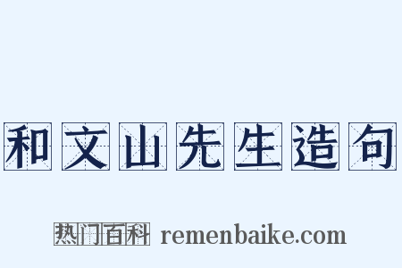 和文山先生造句是什么意思的图片